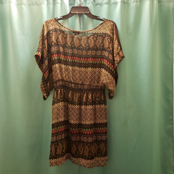 rue21 L Printed Flowy Sheer Top - Picture 2 of 4